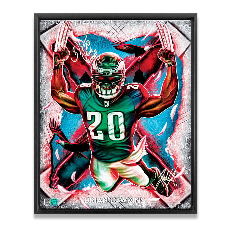 IMMORTALS™ BRIAN DAWKINS "RELENTLESS" LEGACY FINE ART EDITION – DUAL AUTOGRAPH