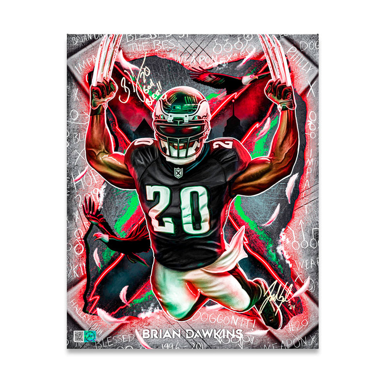 IMMORTALS™ BRIAN DAWKINS "RELENTLESS" LEGACY FINE ART EDITION – DUAL AUTOGRAPH