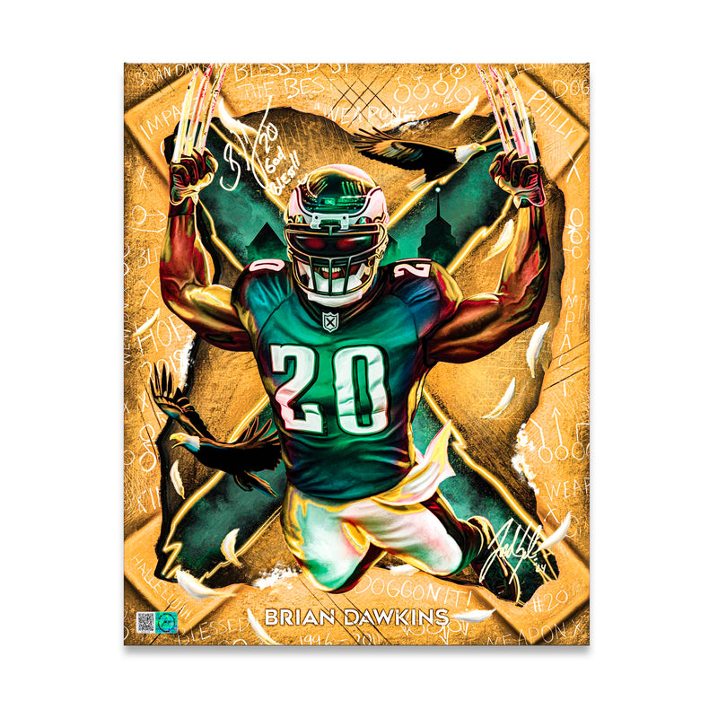 IMMORTALS™ BRIAN DAWKINS "RELENTLESS" LEGACY FINE ART EDITION – DUAL AUTOGRAPH