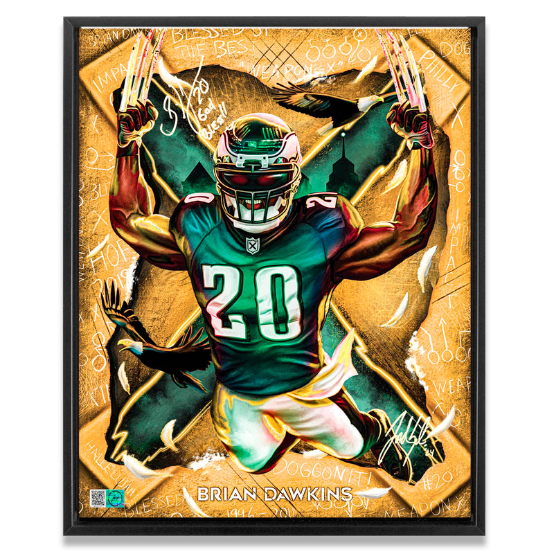 IMMORTALS™ BRIAN DAWKINS "RELENTLESS" LEGACY FINE ART EDITION – DUAL AUTOGRAPH