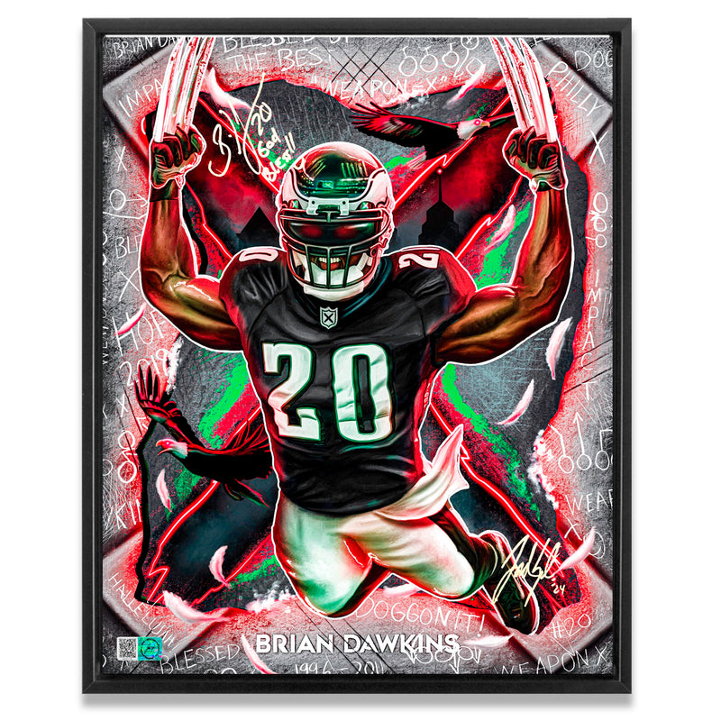 IMMORTALS™ BRIAN DAWKINS "RELENTLESS" LEGACY FINE ART EDITION – DUAL AUTOGRAPH