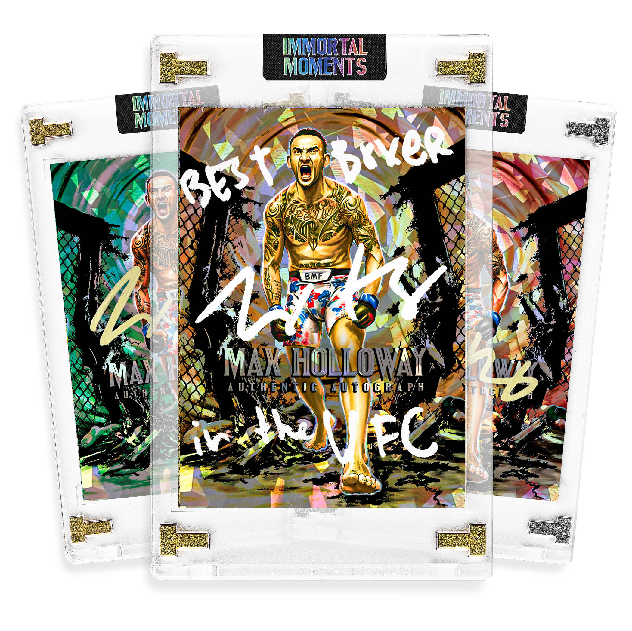 IMMORTAL MOMENTS™ "THROW DOWN" Max Holloway Autograph Collectible