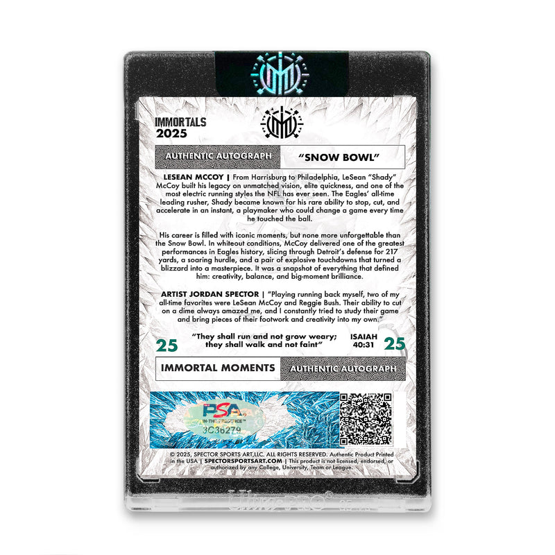IMMORTAL MOMENTS™ LeSean McCoy "Snow Bowl" Collectible