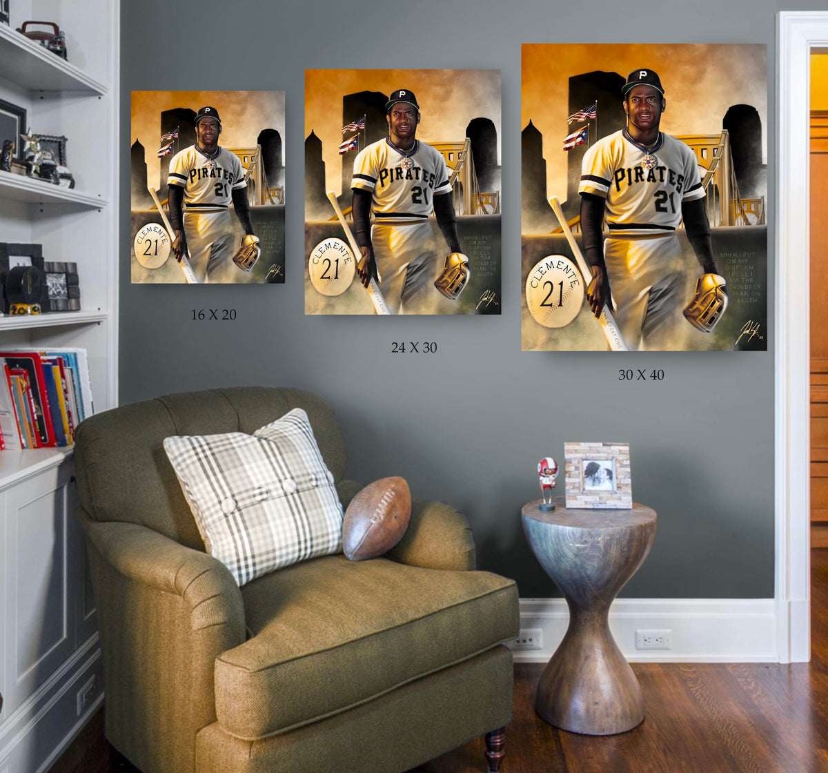 Size chart for Roberto Clemente “The Great One”