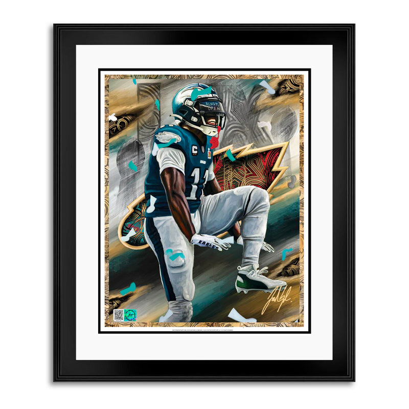 IMMORTAL MOMENTS™ AJ BROWN "ALWAYS OPEN" LIX CHAMPIONS 8 x 10 Lithograph