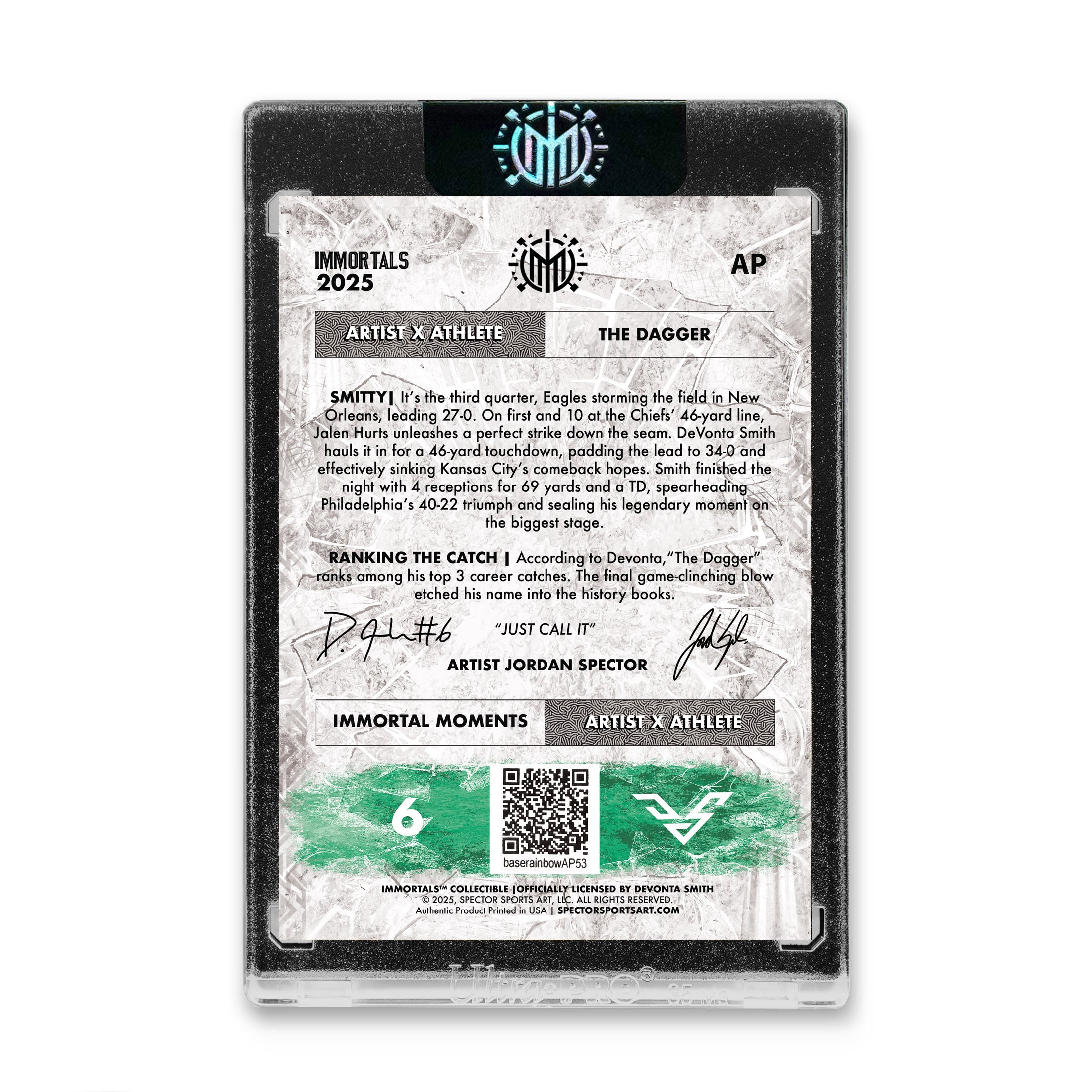 IMMORTAL MOMENTS™ DEVONTA SMITH "THE DAGGER" COLLECTIBLE