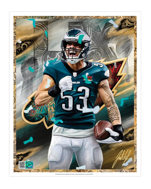 IMMORTAL MOMENTS™ ZACH BAUN "THE BALD EAGLE" LIX CHAMPIONS 8 x 10 Lithograph