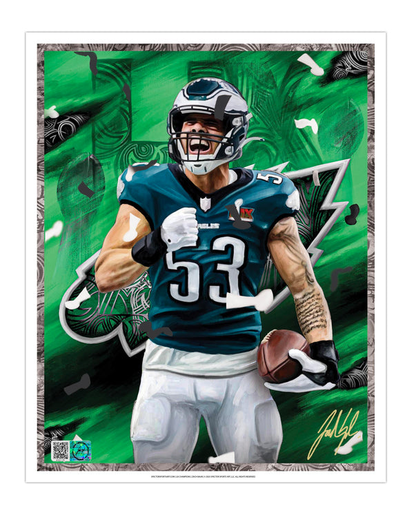 IMMORTAL MOMENTS™ ZACH BAUN "THE BALD EAGLE" LIX CHAMPIONS 8 x 10 Lithograph