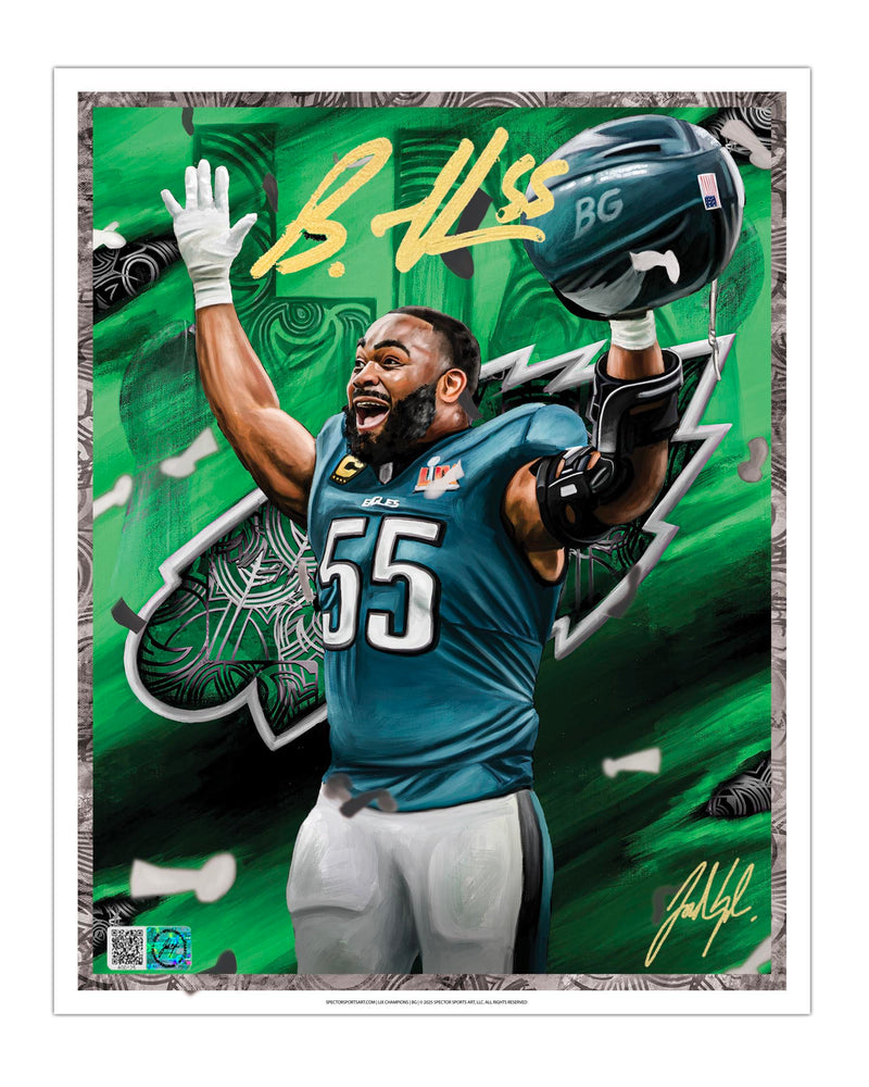 IMMORTAL MOMENTS™ BRANDON GRAHAM "BG" LIX CHAMPIONS 8 x 10 Lithograph