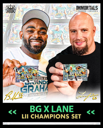 IMMORTAL MOMENTS™ LANE JOHNSON X BRANDON GRAHAM "BUILT TO LAST" LII CHAMPIONS SET