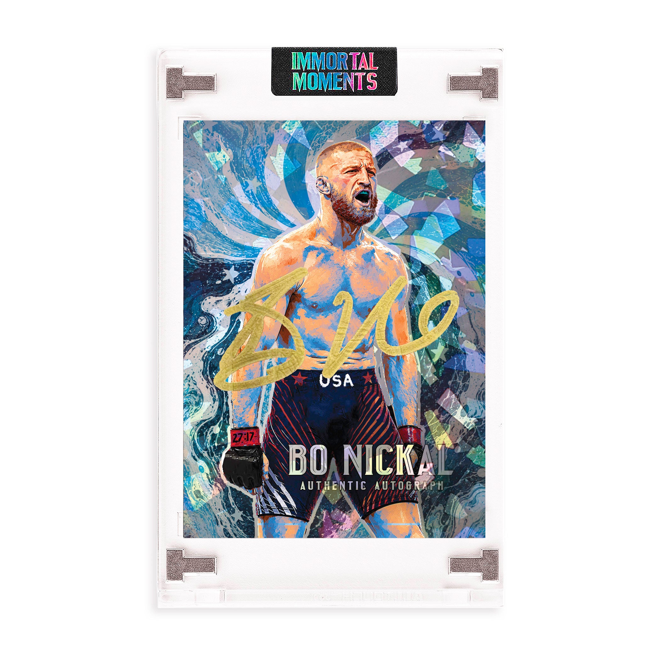 IMMORTAL MOMENTS™ "Stars & Strikes" Bo Nickal Autograph Collectible