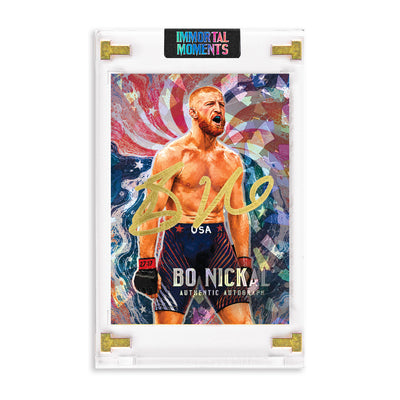 IMMORTAL MOMENTS™ "Stars & Strikes" Bo Nickal Autograph Collectible