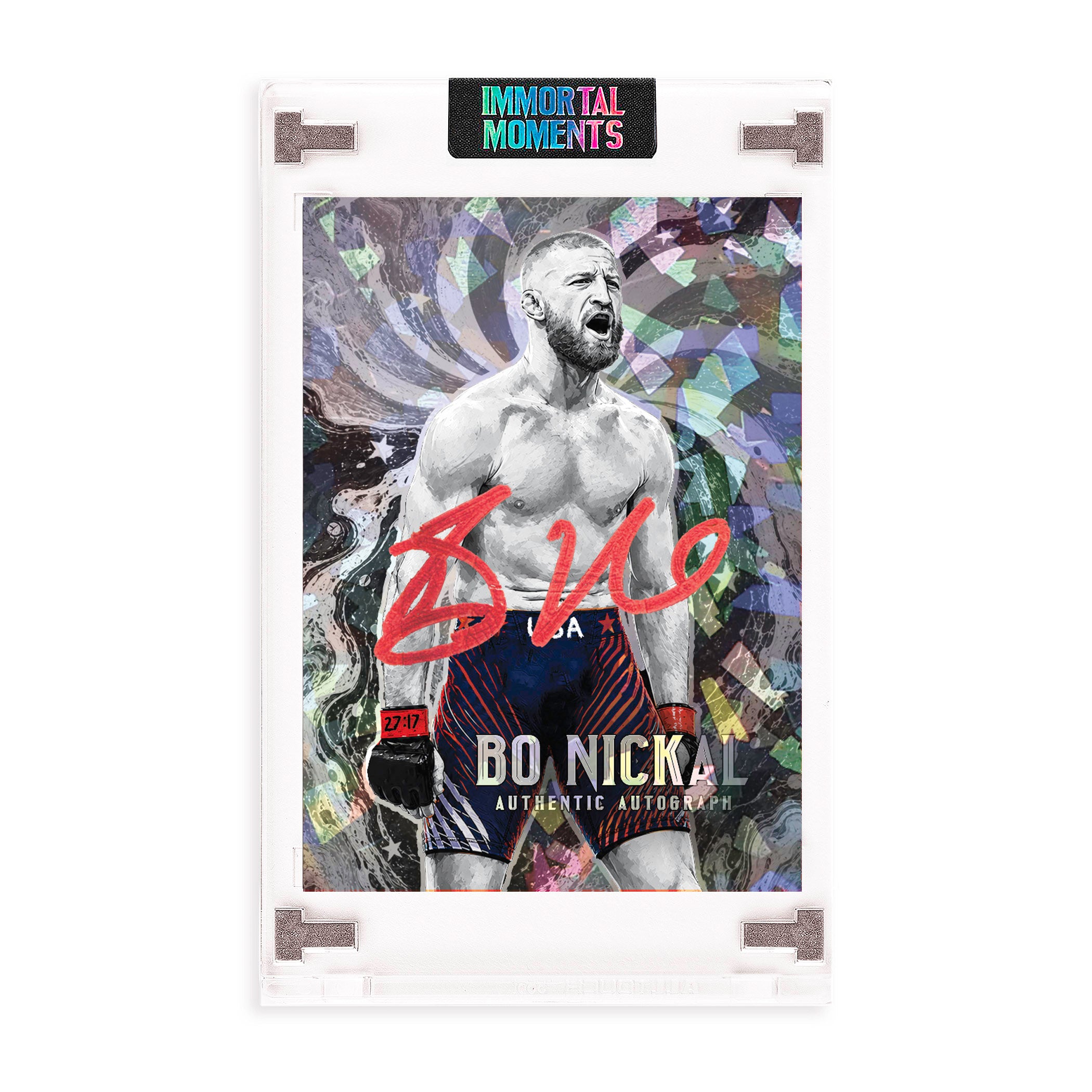 IMMORTAL MOMENTS™ "Stars & Strikes" Bo Nickal Autograph Collectible