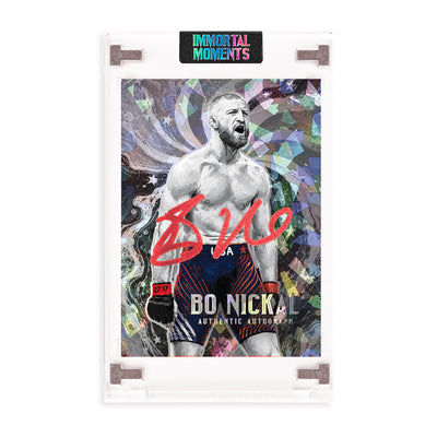 IMMORTAL MOMENTS™ "Stars & Strikes" Bo Nickal Autograph Collectible