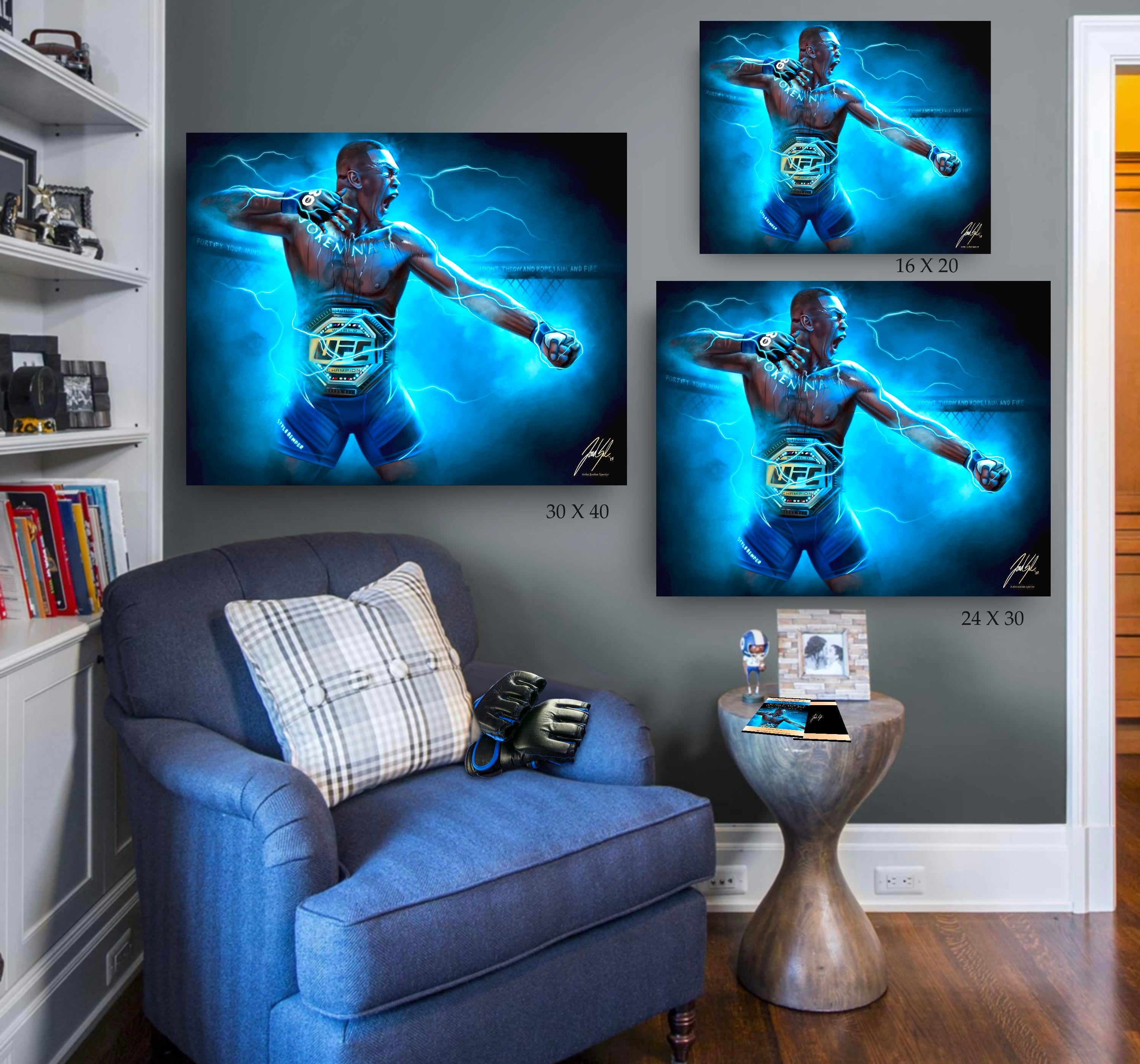 Kam Chancellor BAM BAM Kam Art Print 30 x 40 Canvas / Unframed