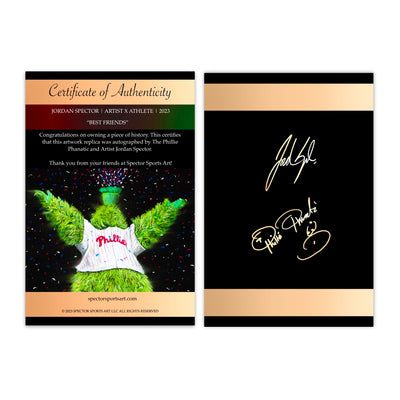 Hand Signed Phillie Phanatic "PARTY ON BROAD" Art Print - Spector Sports Art -