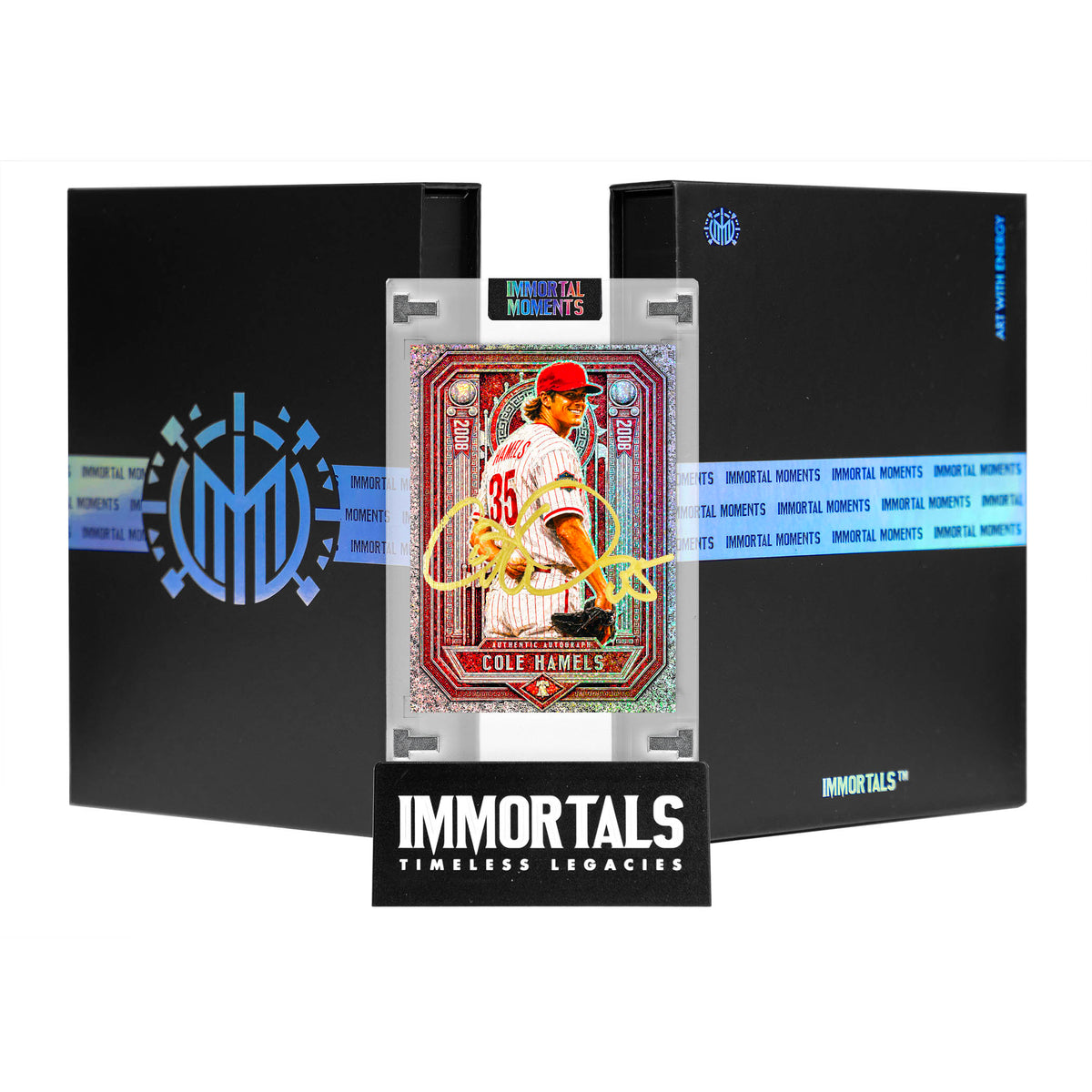 IMMORTAL MOMENTS™  COLE HAMELS "COLE TRAIN" FOREVER 08 SERIES COLLECTIBLE