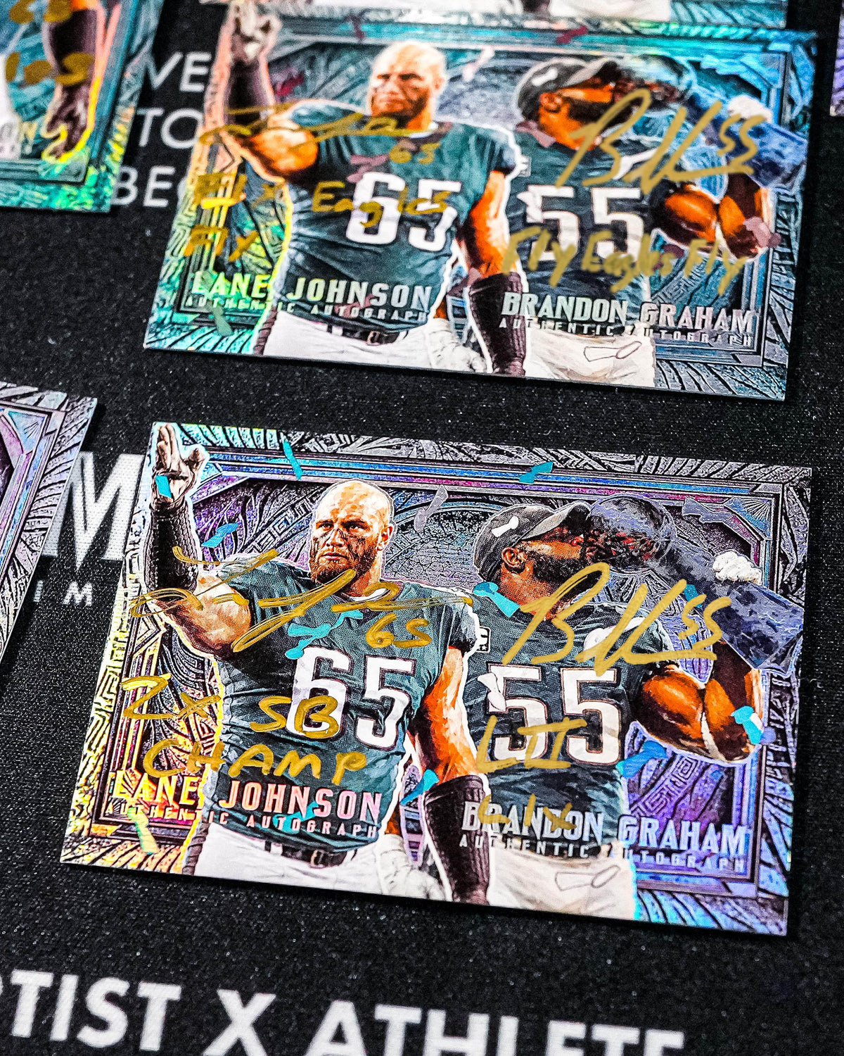IMMORTAL MOMENTS™ LANE JOHNSON X BRANDON GRAHAM "BUILT TO LAST" LII CHAMPIONS SET