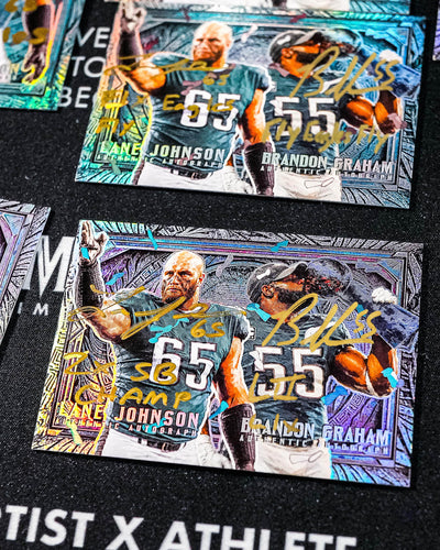 IMMORTAL MOMENTS™ LANE JOHNSON X BRANDON GRAHAM "BUILT TO LAST" LII CHAMPIONS SET