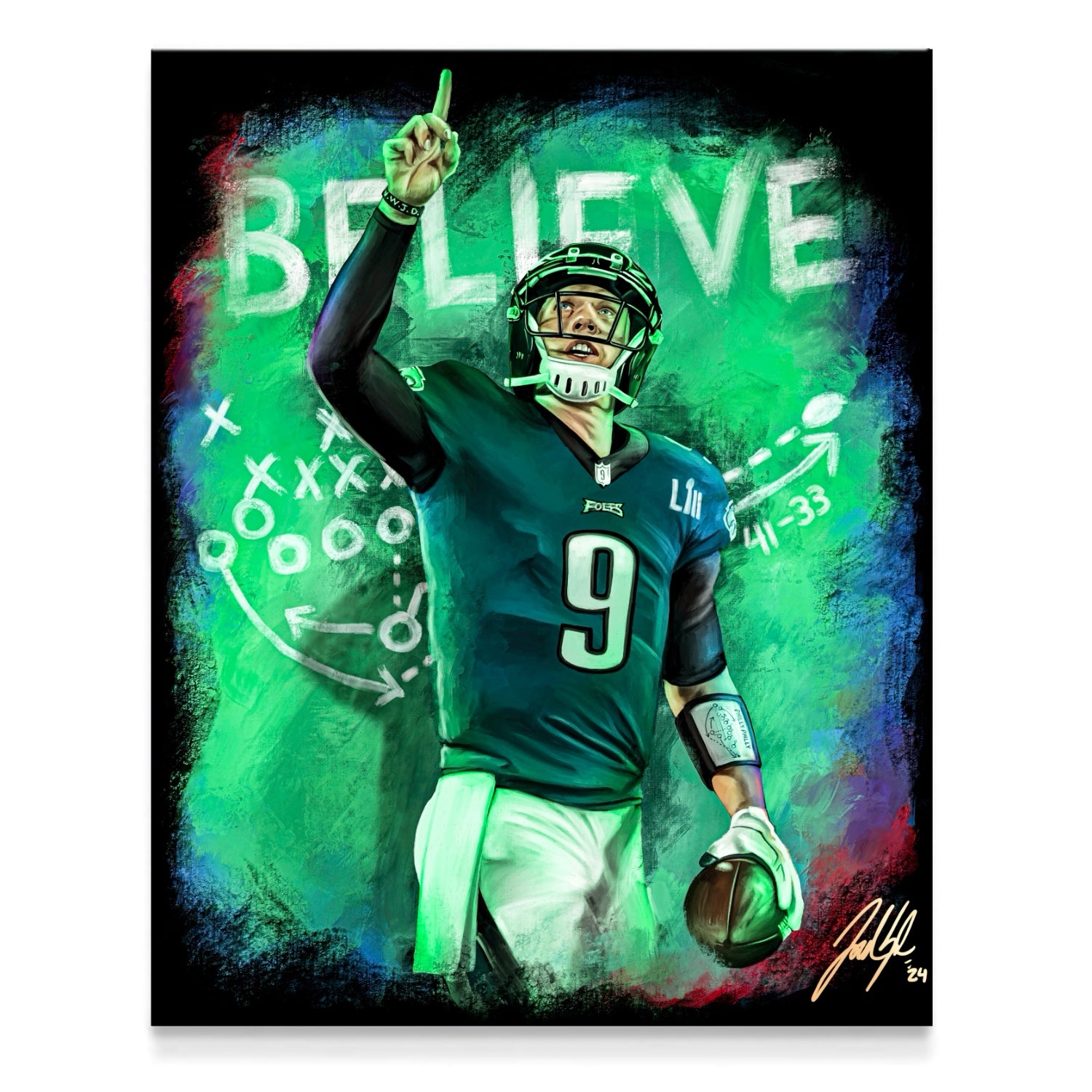 Nick Foles Destiny - Eagles Canvas Art Print - 16x20 in