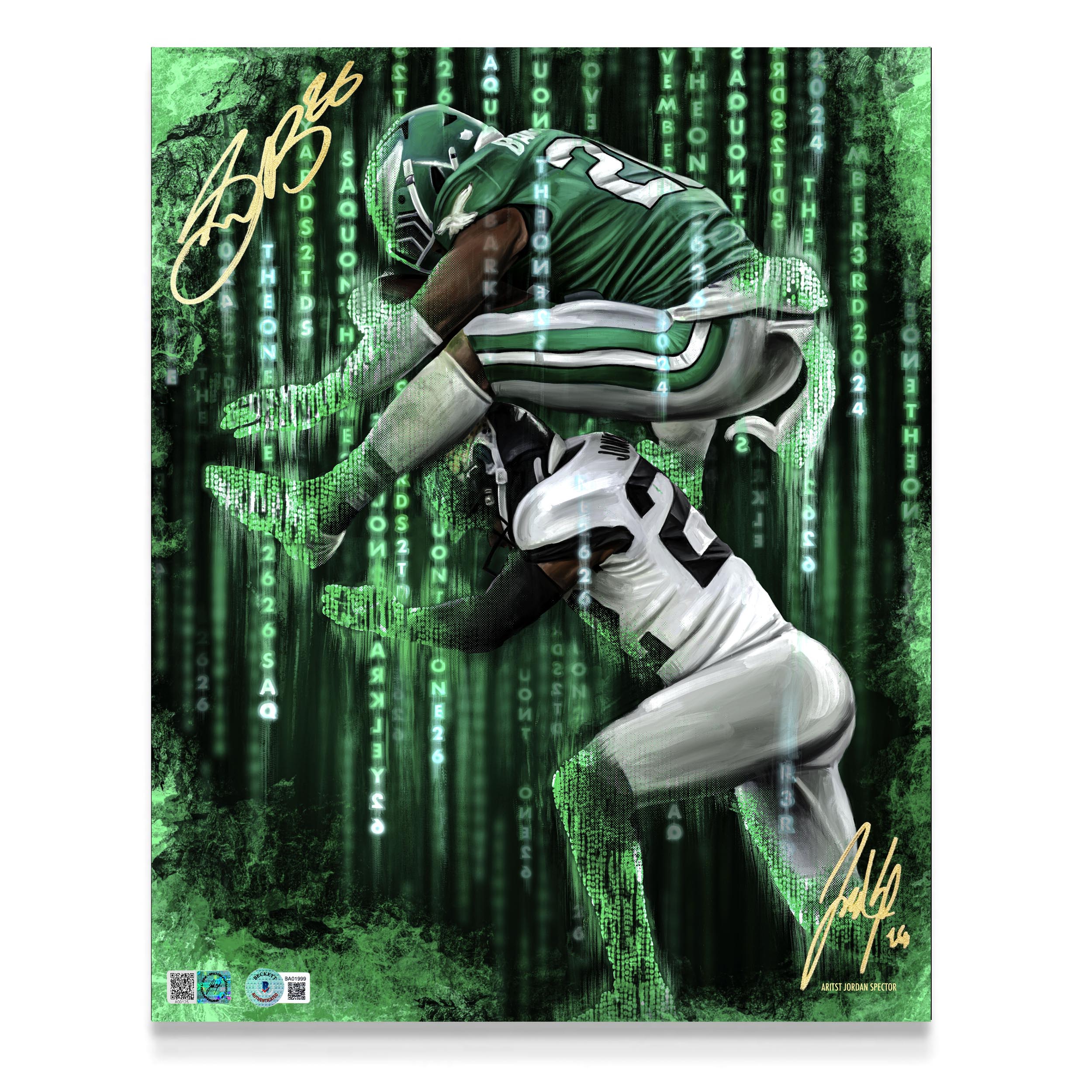 Saquon "THE ONE" Artist X Athlete Dual Autograph | Pre-Sale Opportunity