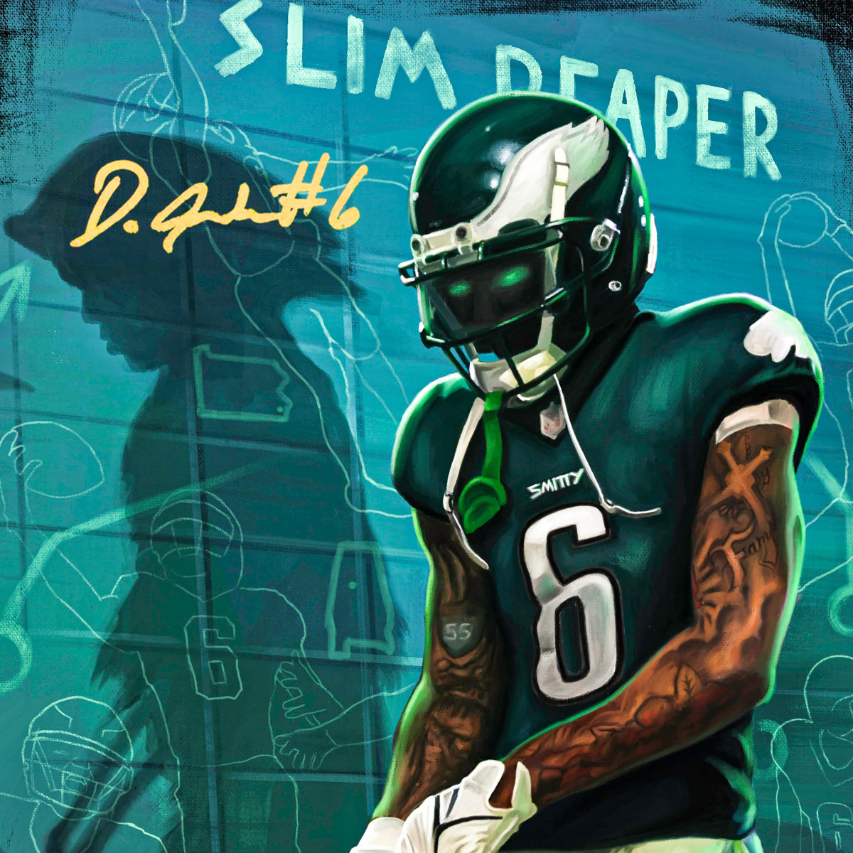 Devonta Smith "PHANTOM SIX" Artist X Athlete Dual Autograph | Pre-Sale Opportunity