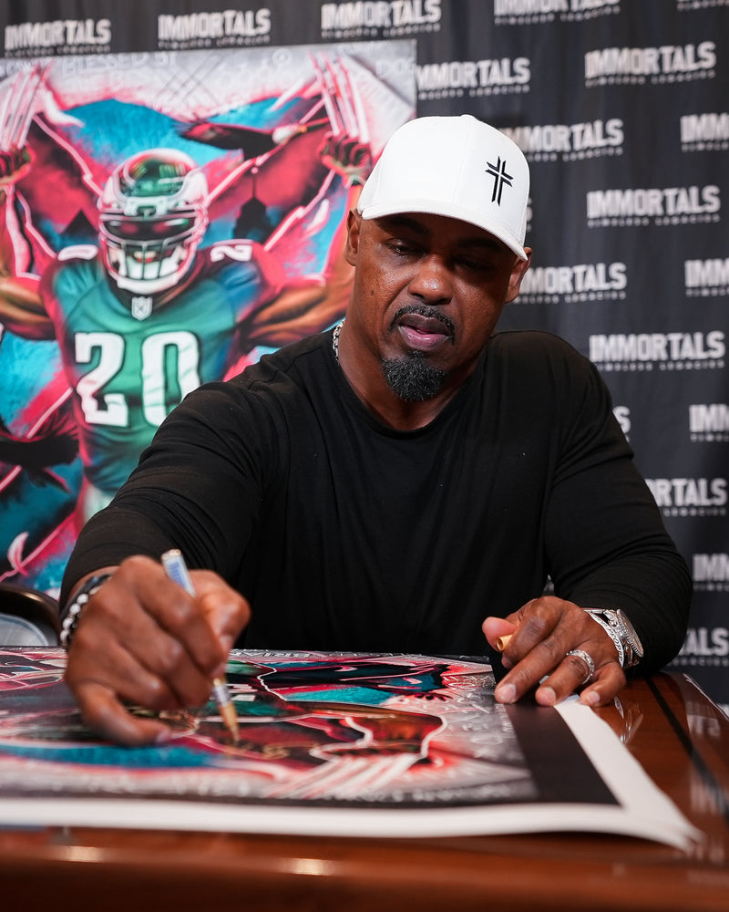 IMMORTALS™ BRIAN DAWKINS "RELENTLESS" LEGACY FINE ART EDITION – DUAL AUTOGRAPH