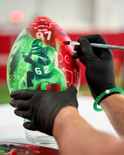 THE KELCE BROS "FAMILY FIRST" 1 OF 1 FOOTBALL - Spector Sports Art -