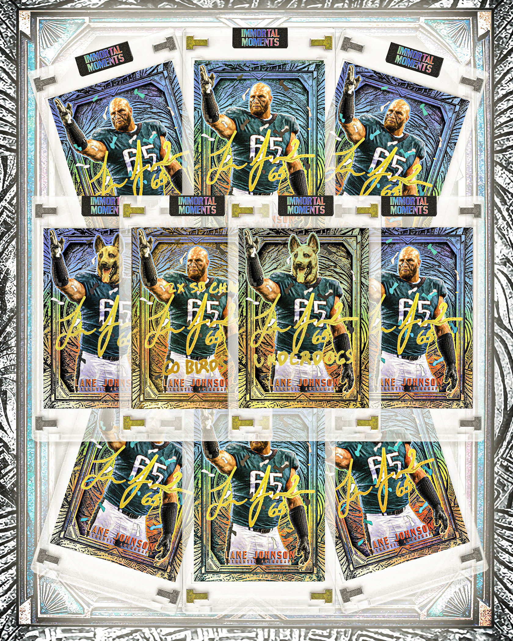 IMMORTAL MOMENTS™ LANE JOHNSON "UNDERDOGS" LII CHAMPIONS SET