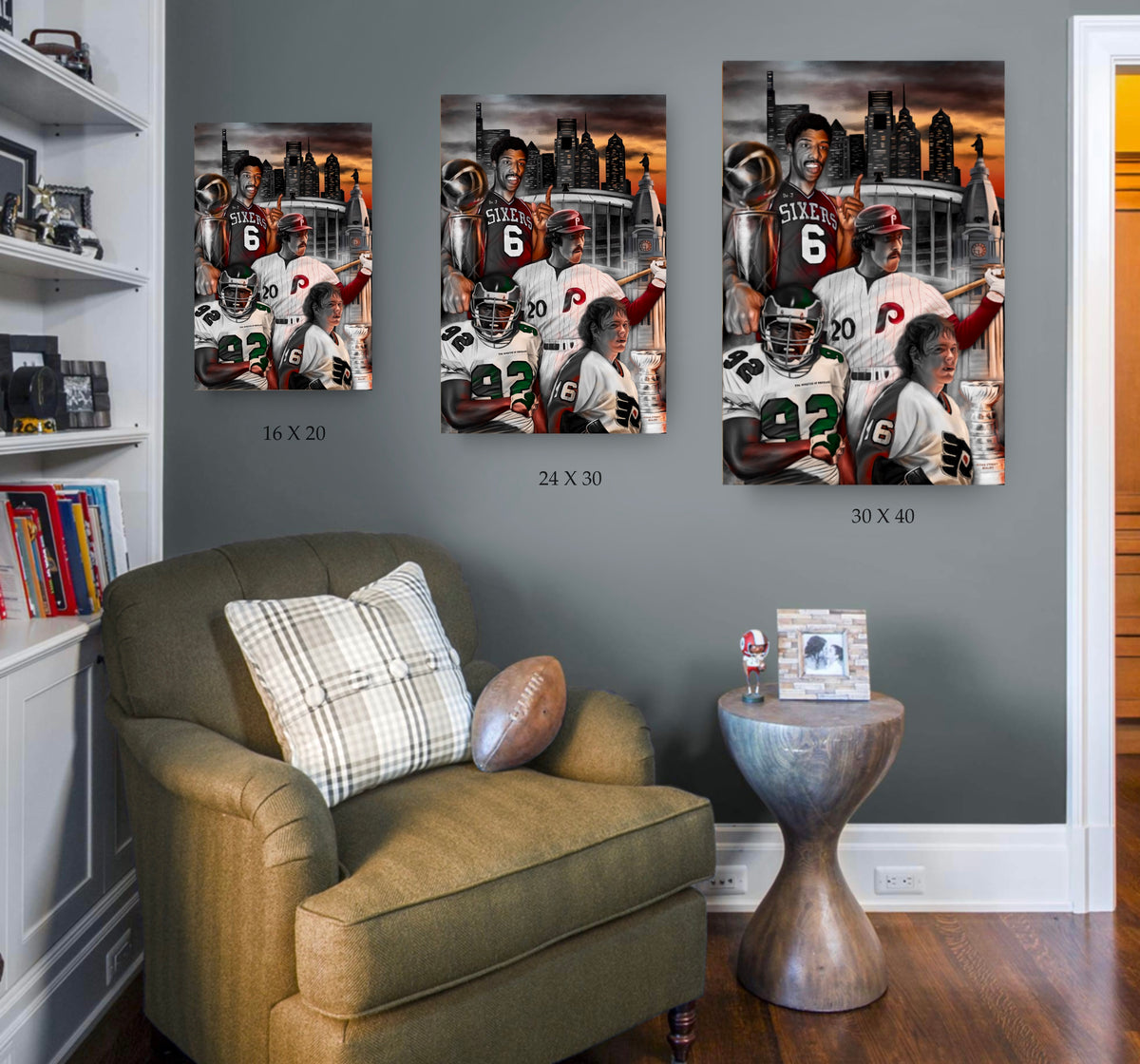 Size chart for Philly Sports "Broad Street Boys"