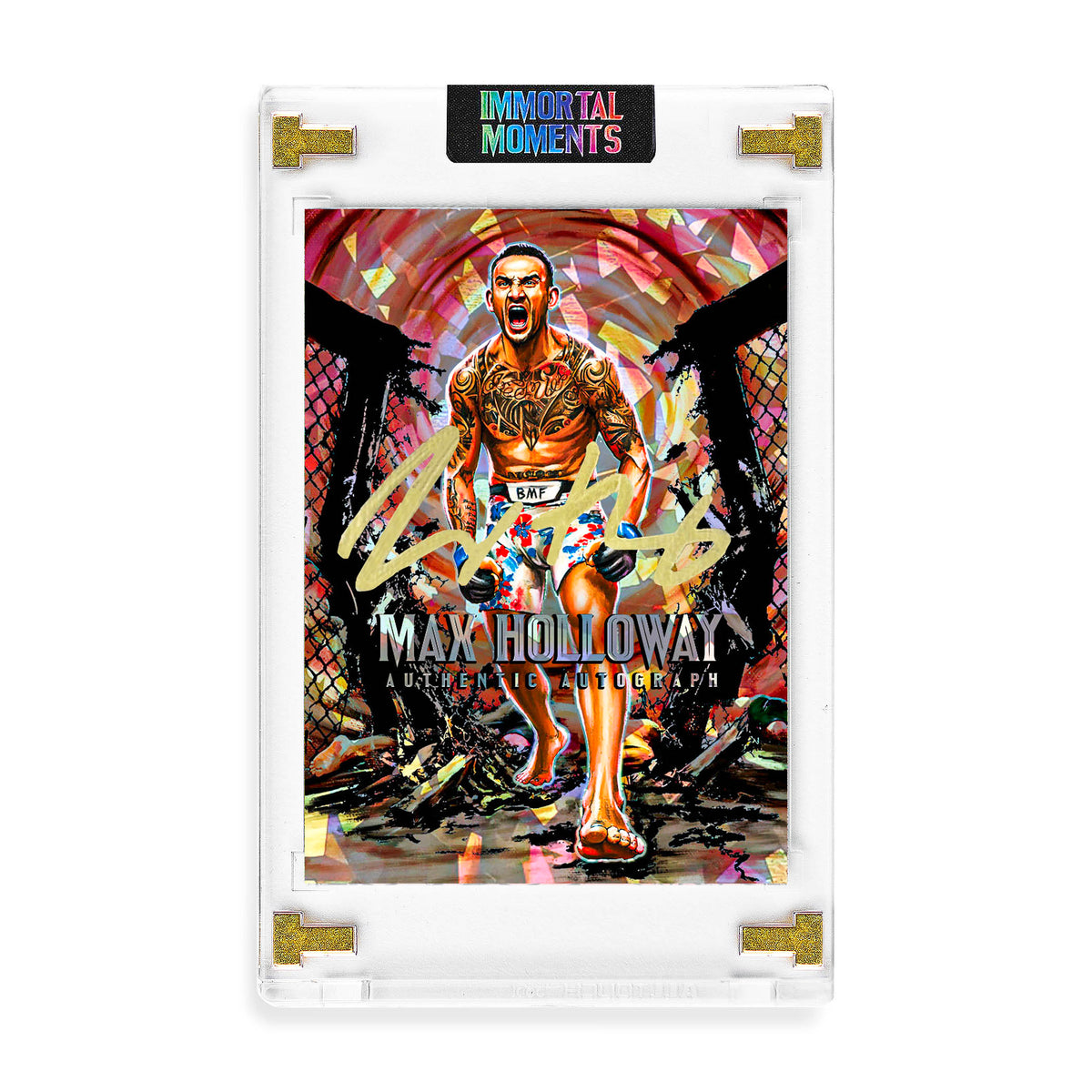 IMMORTAL MOMENTS™ "THROW DOWN" Max Holloway Autograph Collectible