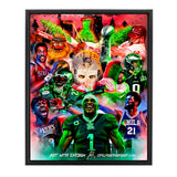 Philly Sports "Art With Energy" - Spector Sports Art - 16 X 20 Canvas / Framed
