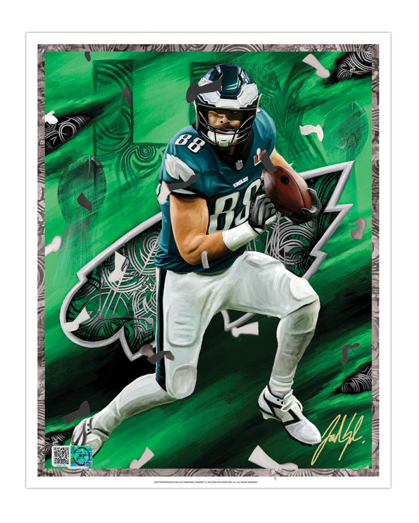 IMMORTAL MOMENTS™ DALLAS GOEDERT LIX CHAMPIONS 8 x 10 Lithograph