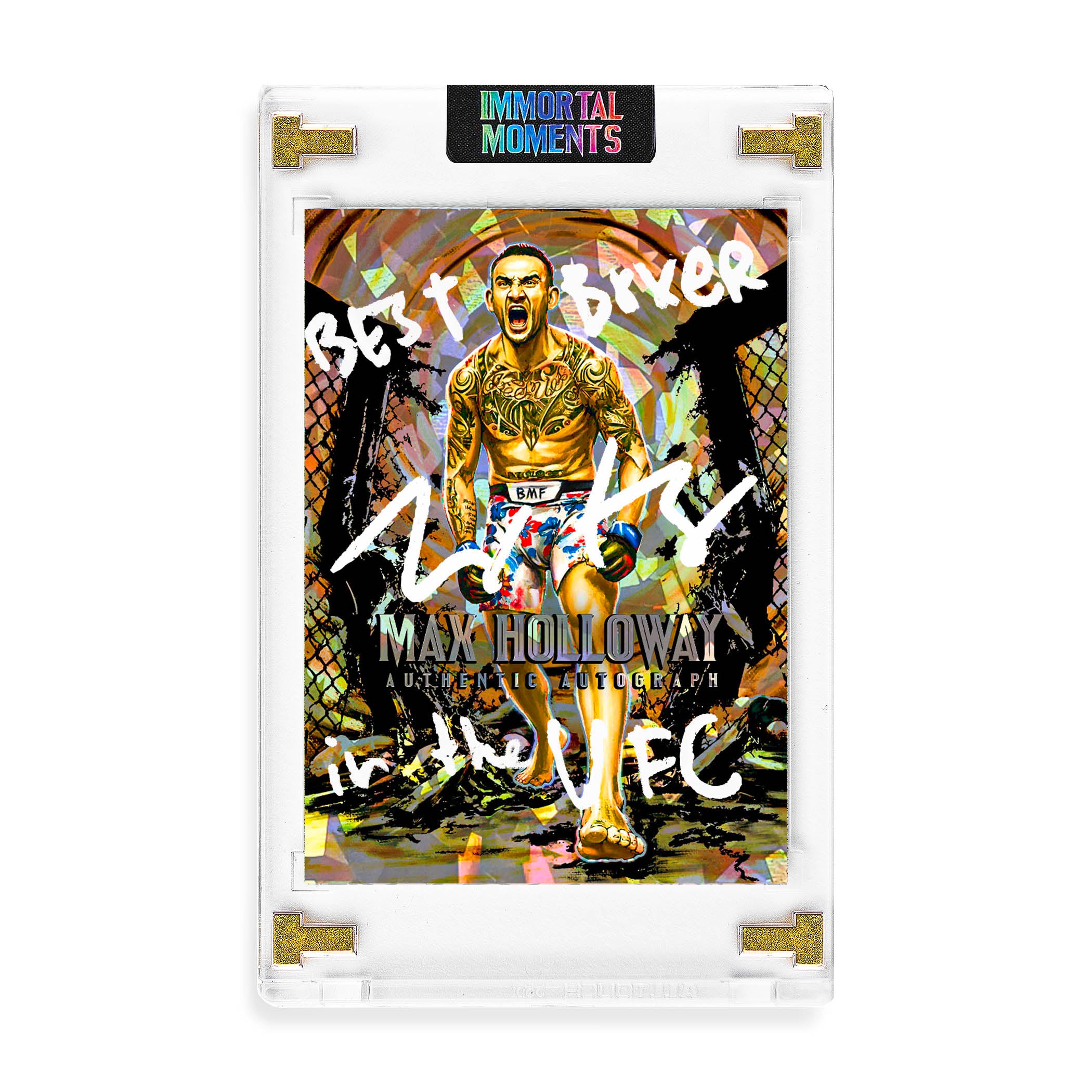 IMMORTAL MOMENTS™ "THROW DOWN" Max Holloway Autograph Collectible