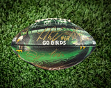 PHILADELPHIA EAGLES "LETS HUNT" 1 OF 1 HAND PAINTED AUTOGRAPHED FOOTBALL