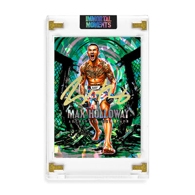 IMMORTAL MOMENTS™ "THROW DOWN" Max Holloway Autograph Collectible