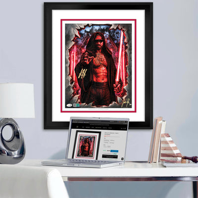 Josh Hokit "Darth Hok" Artist X Athlete Dual Autograph Art Print