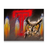 Stella The Temple Owl - Spector Sports Art - 16 X 20 Canvas / Unframed