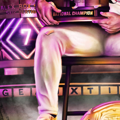 Dylan Crews “SEVEN” Artist X Athlete Dual Autograph - Spector Sports Art -