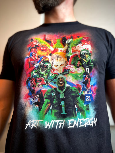 Philly Sports "ART WITH ENERGY" Limited Edition T-shirt - Spector Sports Art -