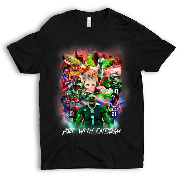 Philly Sports "ART WITH ENERGY" Limited Edition T-shirt - Spector Sports Art -