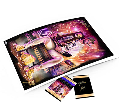 Dylan Crews “SEVEN” Artist X Athlete Dual Autograph - Spector Sports Art -