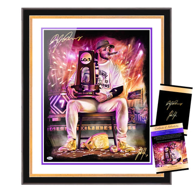 Dylan Crews “SEVEN” Artist X Athlete Dual Autograph - Spector Sports Art - 16 X 20 Art Print / Framed / Dylan Crews X Jordan Spector Autograph