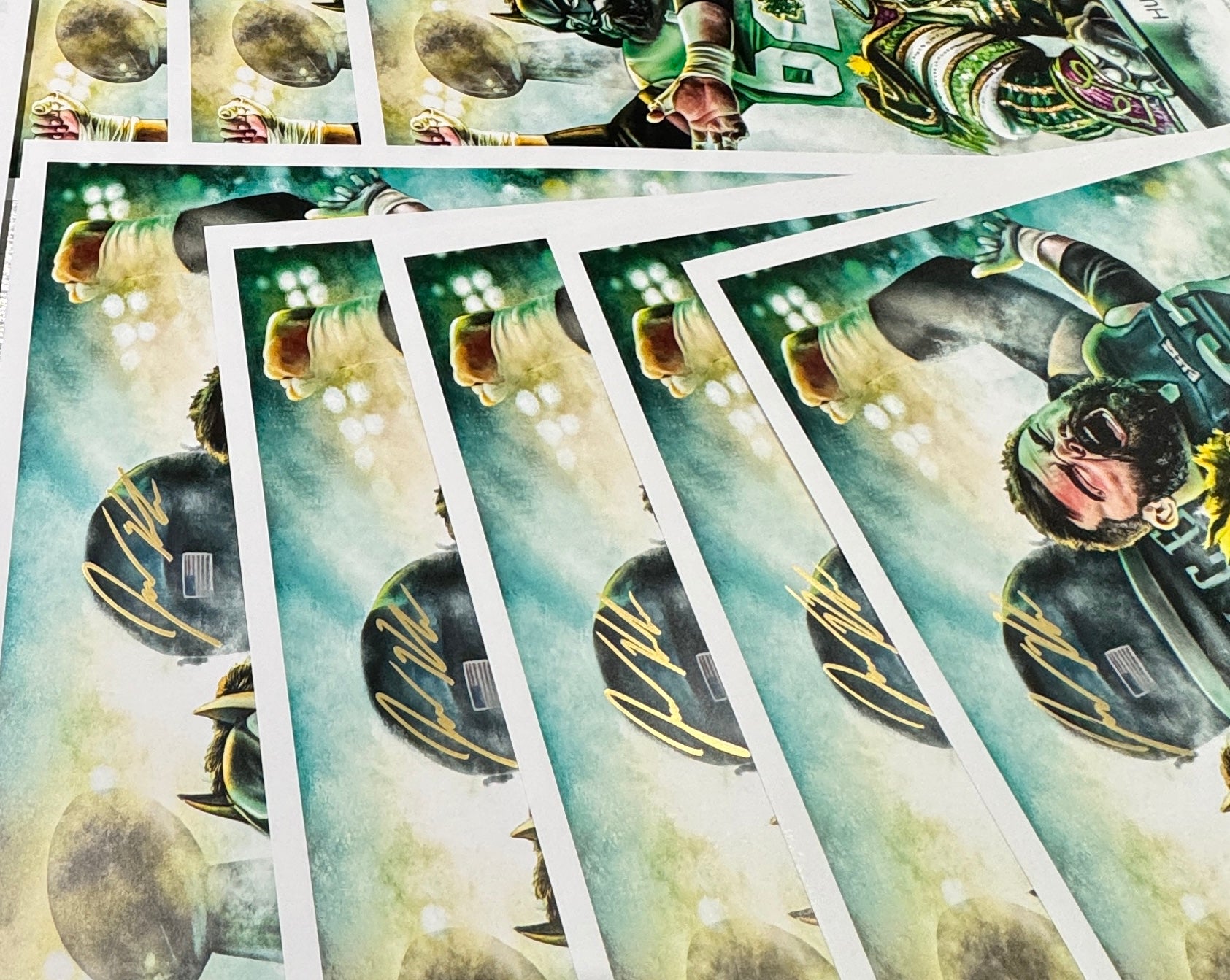 Jason Kelce "Hungry Dogs" Artist X Athlete Dual Autograph