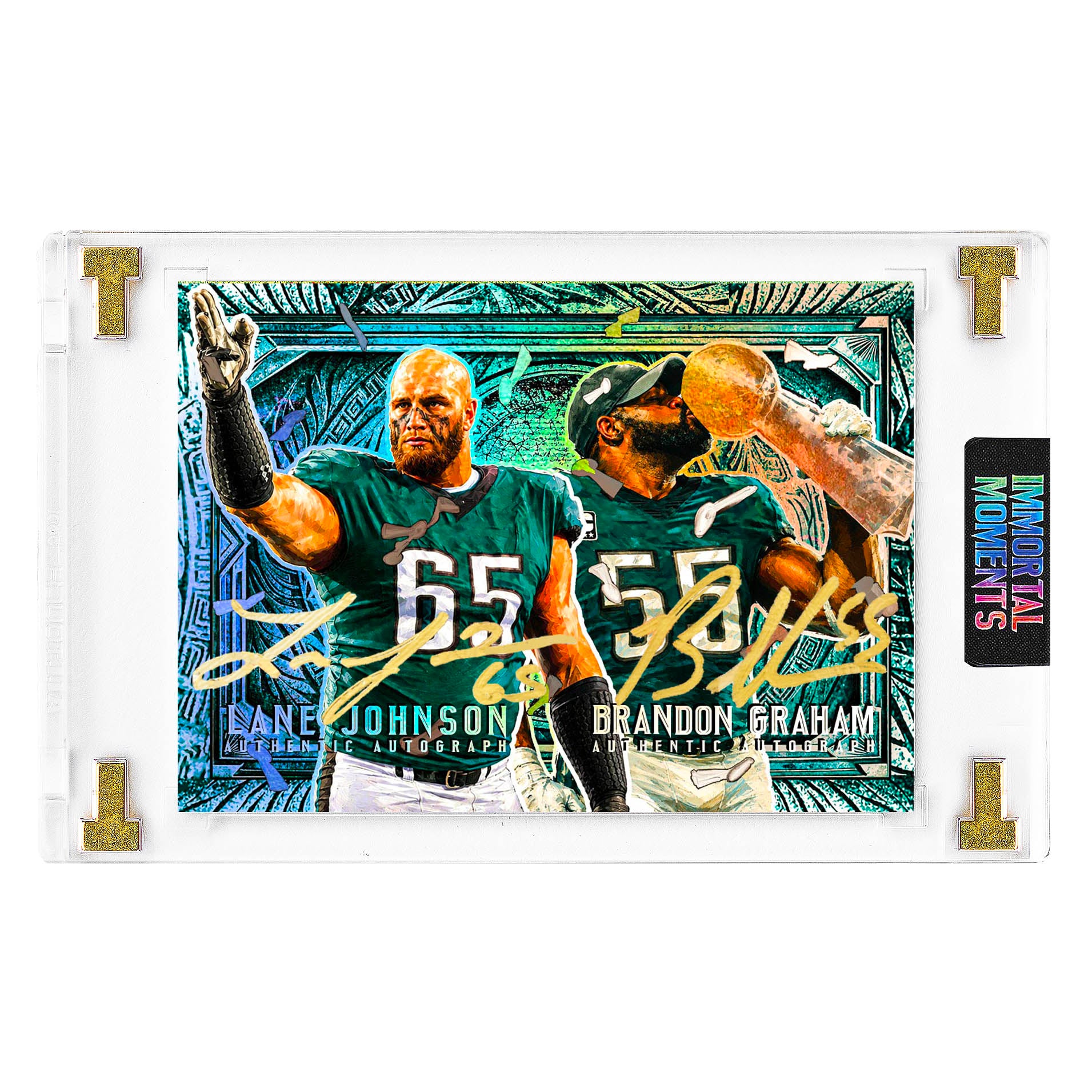 IMMORTAL MOMENTS™ LANE JOHNSON X BRANDON GRAHAM "BUILT TO LAST" LII CHAMPIONS SET