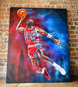 MJ "GOAT LEGACY" ORIGINAL ACRYLIC PAINTING 40" X 50"