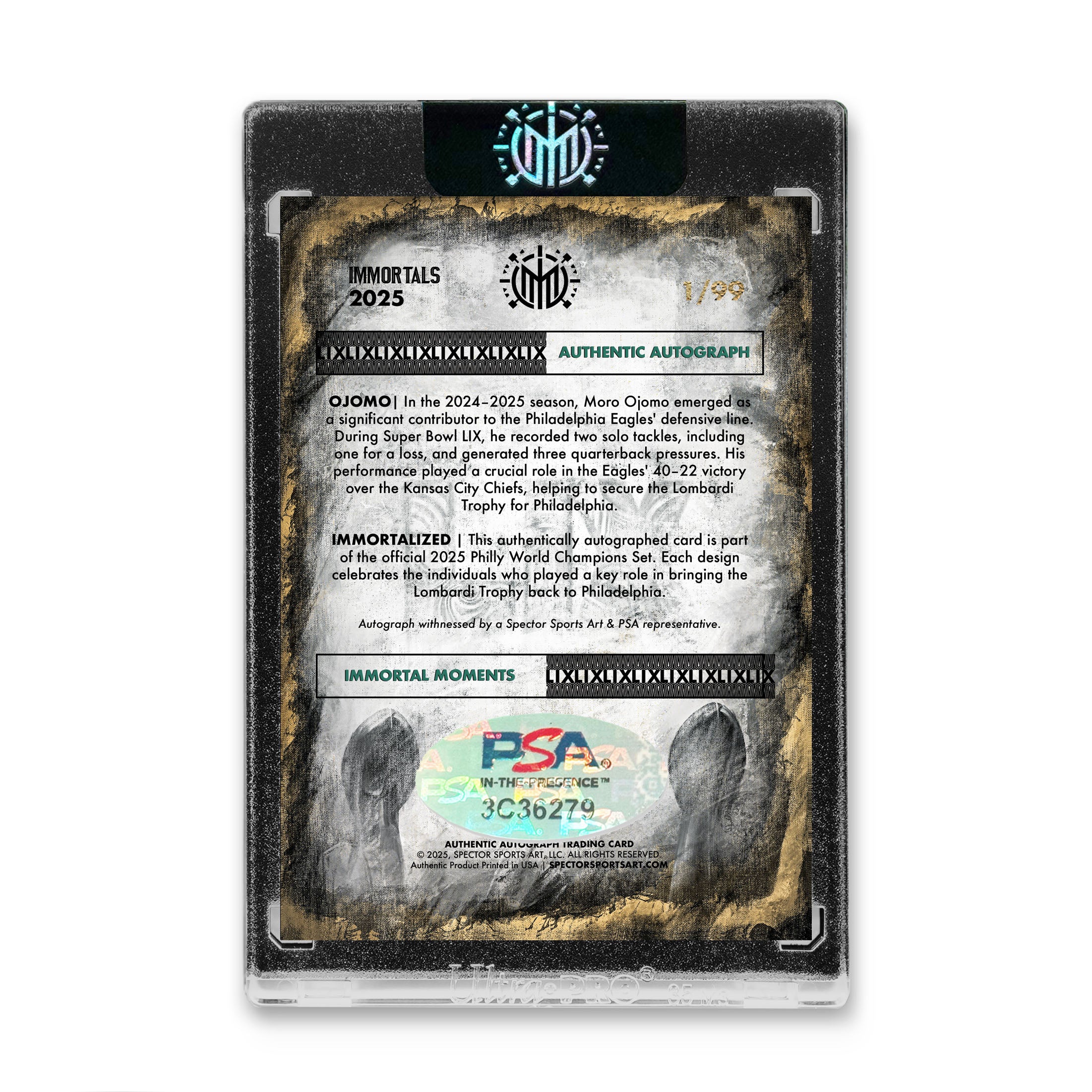 IMMORTAL MOMENTS™ MORO OJOMO LIX CHAMPIONS SET – Spector Sports Art