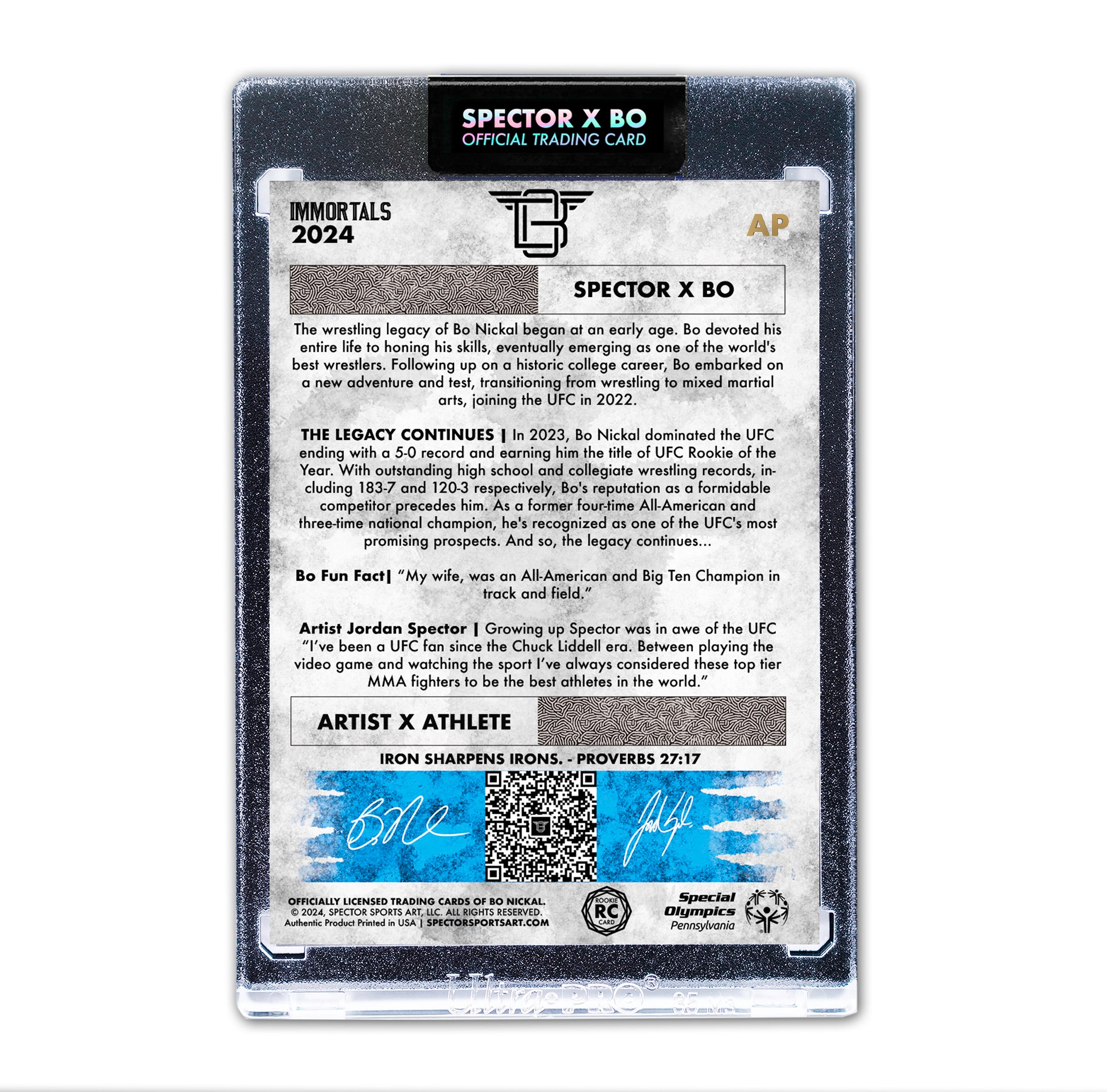 JORDAN SPECTOR X BO NICKAL | "THE ACE" | CRIMSON AZURE ARTIST PROOF PARALLEL IMMORTALS™ TRADING CARD