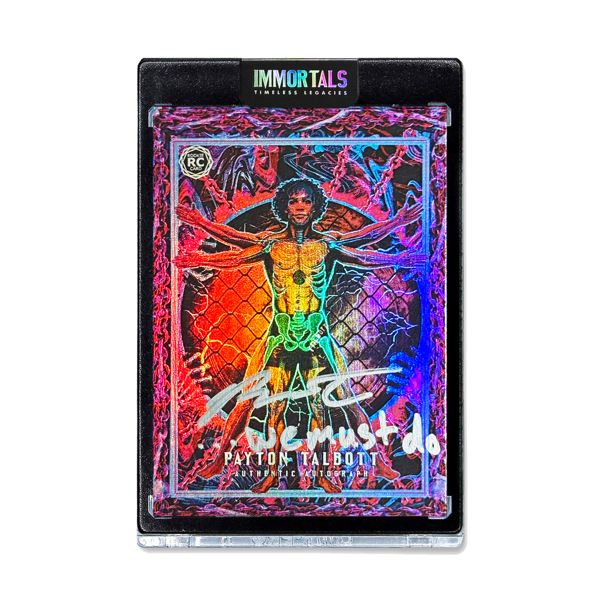 SPECTOR X TALBOTT | "DOUBLE VISION" | UNRELEASED AUTOGRAPHED INSCRIBED VITRUVIAN MAN CRIMSON PARALLEL ARTIST PROOF