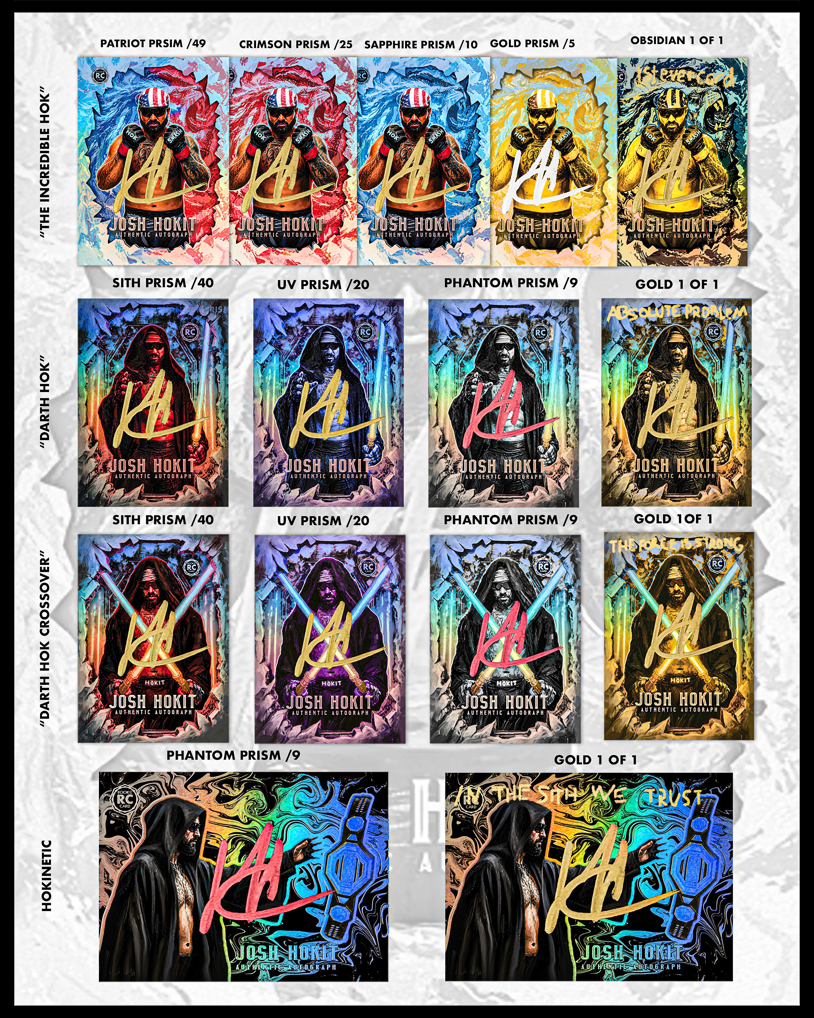 IMMORTAL MOMENTS™ Josh Hokit "Darth Hok" Crossover Autograph Collectible